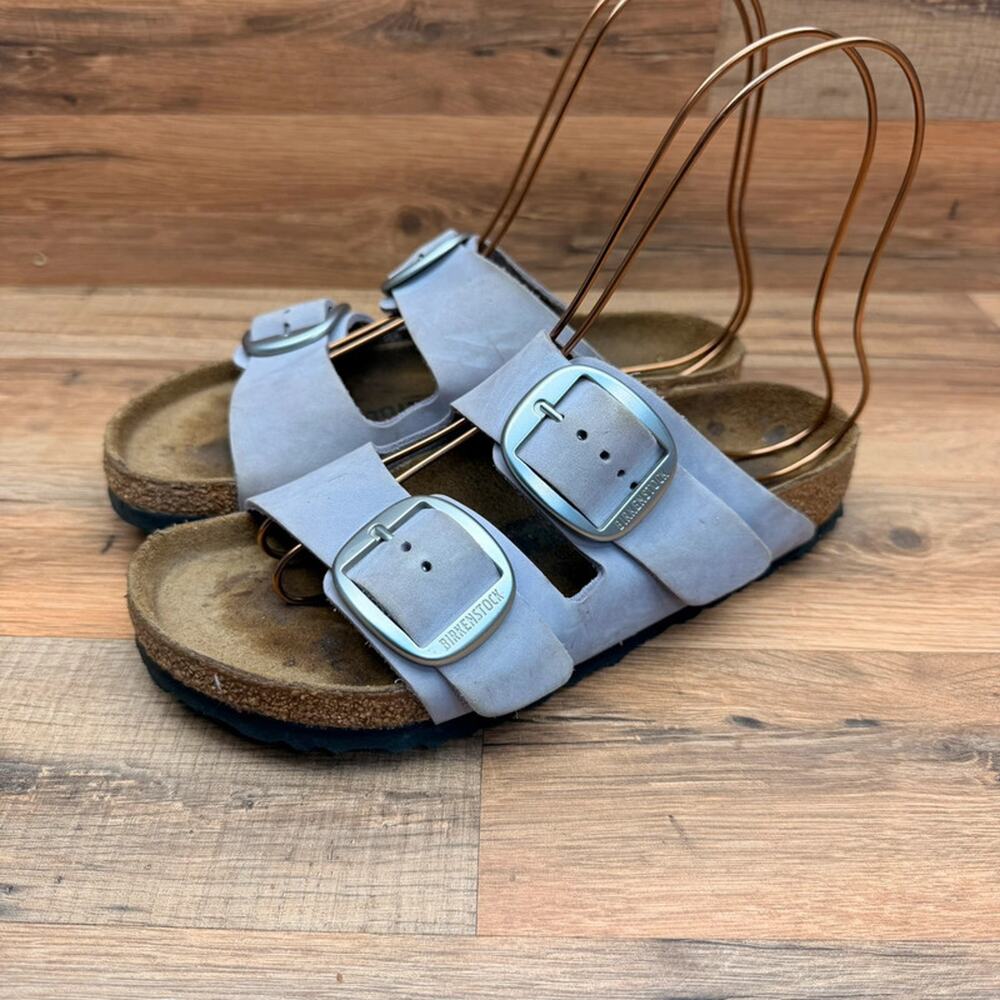 Birkenstock Arizona  size L6 EU37 Big Buckle Sandals purple silver